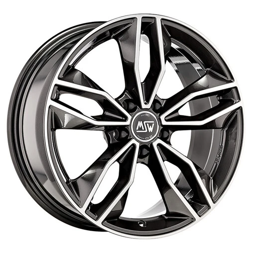 MSW 71 17x7.5" 5x112 ET35, Dark Grey, Machined Spokes