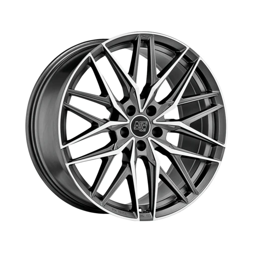 MSW 50 21x8.5" 5x112 ET30, Gunmetal, Machined Spokes