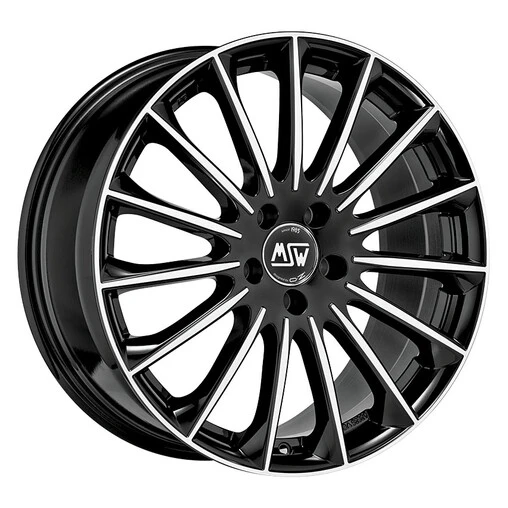 MSW 30 19x9" 5x112 ET44, Gloss Black, Polished Spokes