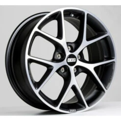 BBS SR 18x8" 5x112 ET52, Flat Black / Machined
